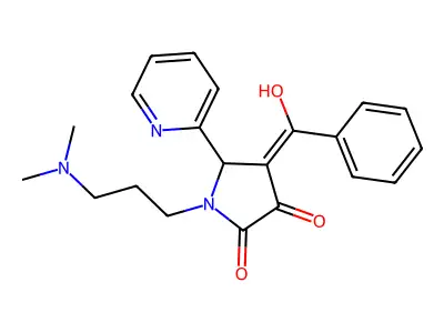 4-benzoyl-1-(3-(dimethylamino)propyl)-3-hydroxy-5-(pyridin-2-yl)-1H-pyrrol-2(5H)-one structure