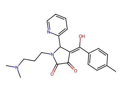 1-(3-(dimethylamino)propyl)-3-hydroxy-4-(4-methylbenzoyl)-5-(pyridin-2-yl)-1H-pyrrol-2(5H)-one structure