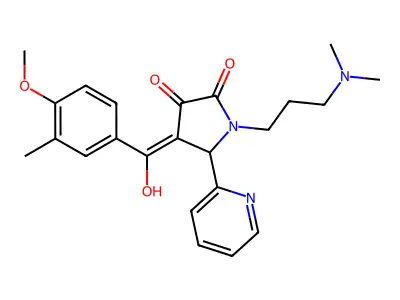 1-[3-(dimethylamino)propyl]-3-hydroxy-4-(4-methoxy-3-methylbenzoyl)-5-(pyridin-2-yl)-2,5-dihydro-1H-pyrrol-2-one structure