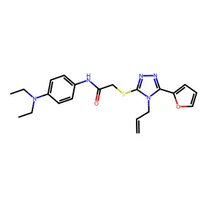 2-{[4-ALLYL-5-(2-FURYL)-4H-1,2,4-TRIAZOL-3-YL]SULFANYL}-N-[4-(DIETHYLAMINO)PHENYL]ACETAMIDE structure