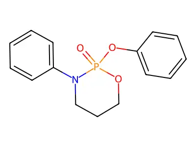 2H-1,3,2-Oxazaphosphorine, tetrahydro-2-phenoxy-3-phenyl-, 2-oxide structure