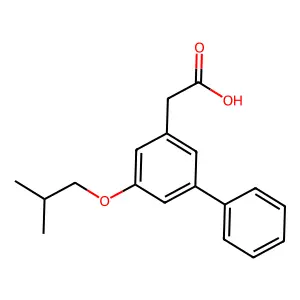 3-Biphenylacetic acid, 5-isobutoxy- structure