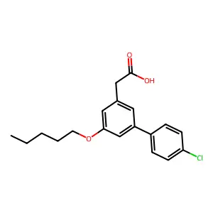 4'-氯-5-戊氧基-3-联苯乙酸 structure