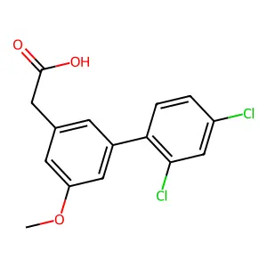 2',4'-二氯-5-甲氧基-3-联苯乙酸 structure