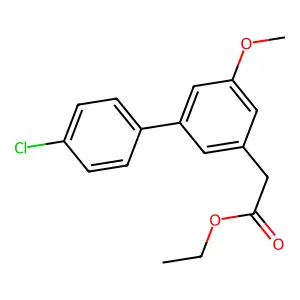 3-Biphenylacetic acid, 4'-chloro-5-methoxy-, ethyl ester structure