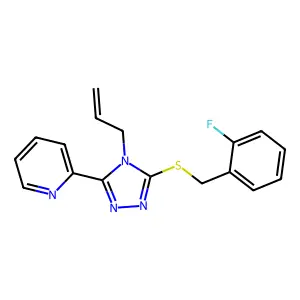 2-(4-Allyl-5-((2-fluorobenzyl)thio)-4H-1,2,4-triazol-3-YL)pyridine structure