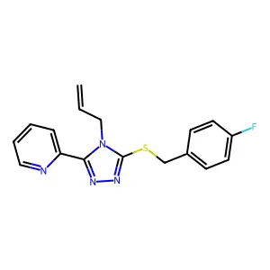 2-(4-Allyl-5-((4-fluorobenzyl)thio)-4H-1,2,4-triazol-3-YL)pyridine structure
