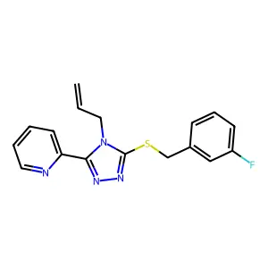 2-(4-Allyl-5-((3-fluorobenzyl)thio)-4H-1,2,4-triazol-3-YL)pyridine structure