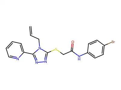 2-((4-Allyl-5-(2-pyridinyl)-4H-1,2,4-triazol-3-YL)thio)-N-(4-BR-PH)acetamide structure