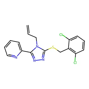 2-(4-Allyl-5-((2,6-dichlorobenzyl)thio)-4H-1,2,4-triazol-3-YL)pyridine structure