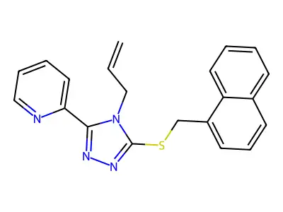 2-(4-Allyl-5-((1-naphthylmethyl)thio)-4H-1,2,4-triazol-3-YL)pyridine structure