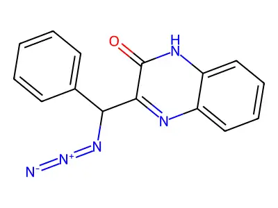 3-[azido(phenyl)methyl]-1H-quinoxalin-2-one structure