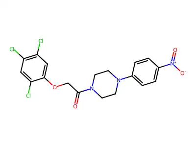 1-[4-(4-Nitrophenyl)piperazin-1-yl]-2-(2,4,5-trichlorophenoxy)ethanone structure