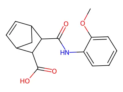 3-((2-Methoxyphenyl)carbamoyl)bicyclo[2.2.1]hept-5-ene-2-carboxylic acid structure