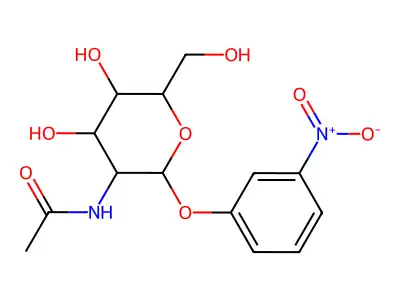 N-[4,5-dihydroxy-6-(hydroxymethyl)-2-(3-nitrophenoxy)oxan-3-yl]acetamide structure