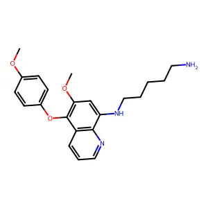 8-[5-Aminoamylamino]-6-methoxy-5-[4-methoxyphenoxy]quinoline structure