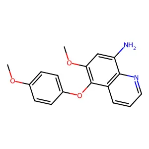 8-Quinolinamine, 6-methoxy-5-(4-methoxyphenoxy)- structure