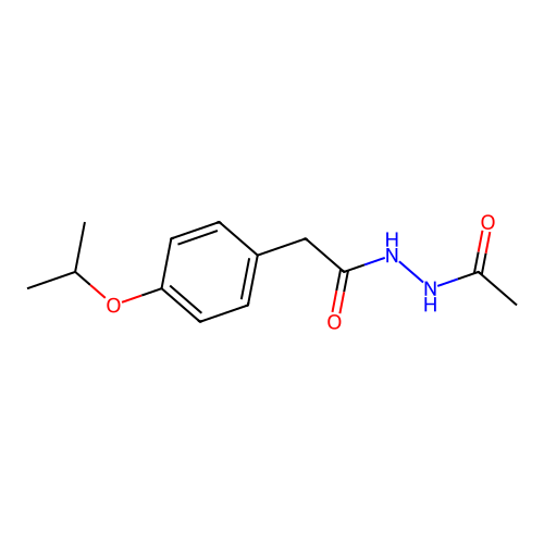 N'-acetyl-2-[4-(propan-2-yloxy)phenyl]acetohydrazide structure