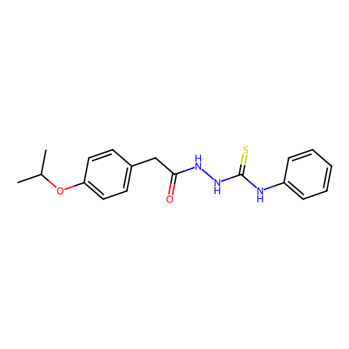 1-Phenyl-3-[[2-(4-propan-2-yloxyphenyl)acetyl]amino]thiourea structure