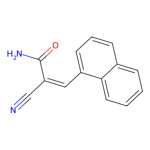 2-Cyano-3-naphthalen-1-ylprop-2-enamide structure