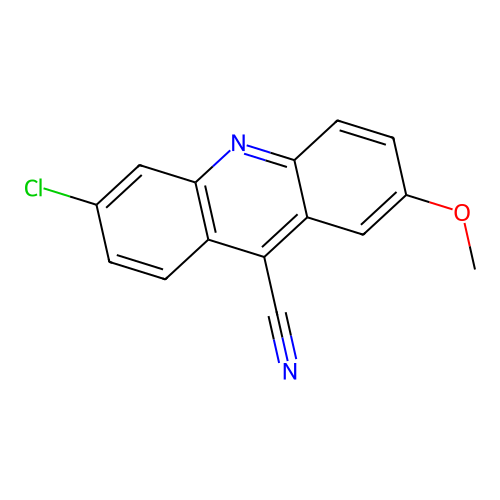 3-Chloro-7-methoxy-9-cyanoacridine structure
