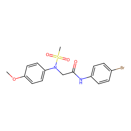N-(4-bromophenyl)-2-(4-methoxy-N-methylsulfonylanilino)acetamide structure