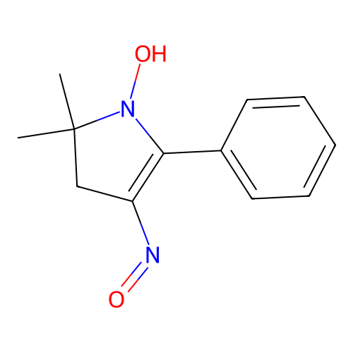 1-hydroxy-2,2-dimethyl-4-nitroso-5-phenyl-3H-pyrrole structure