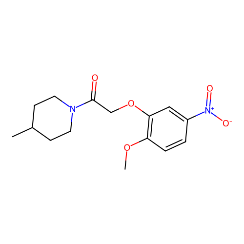2-(2-Methoxy-5-nitrophenoxy)-1-(4-methylpiperidin-1-yl)ethanone structure