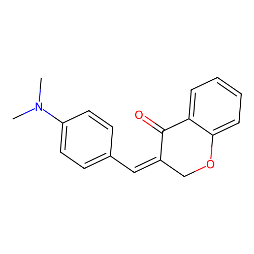3-{[4-(dimethylamino)phenyl]methylidene}-3,4-dihydro-2H-1-benzopyran-4-one structure