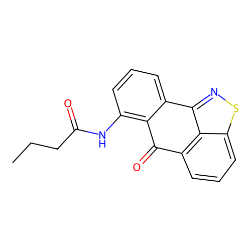 N-(6-Oxo-6H-anthra[9,1-cd]isothiazol-7-yl)butanamide structure