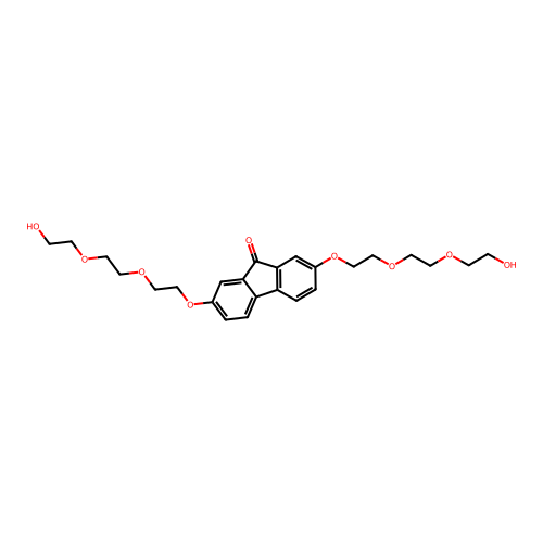 9H-Fluoren-9-one, 2,7-bis[2-[2-(2-hydroxyethoxy)ethoxy]ethoxy]- structure
