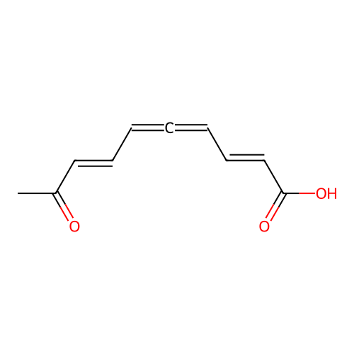 9-Oxo-2,4,5,7-decatetraenoic acid structure