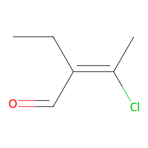 E-3-Chloro-2-ethyl-but-2-enal structure