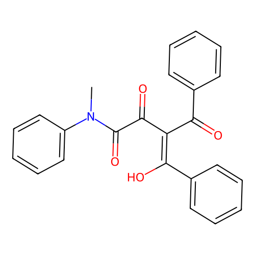 2-Butenamide, 3-benzoyl-2-hydroxy-N-methyl-4-oxo-N,4-diphenyl- structure