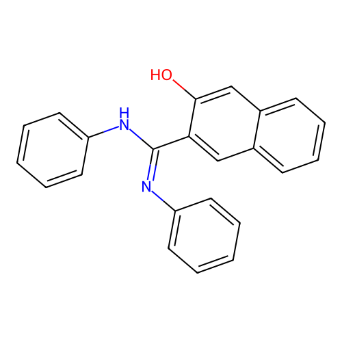 3-hydroxy-N,N'-diphenyl-2-naphthalenecarboximidamide structure