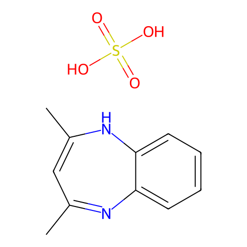 2,4-二甲基-1H-1,5-苯并二氮杂䓬;硫酸 structure