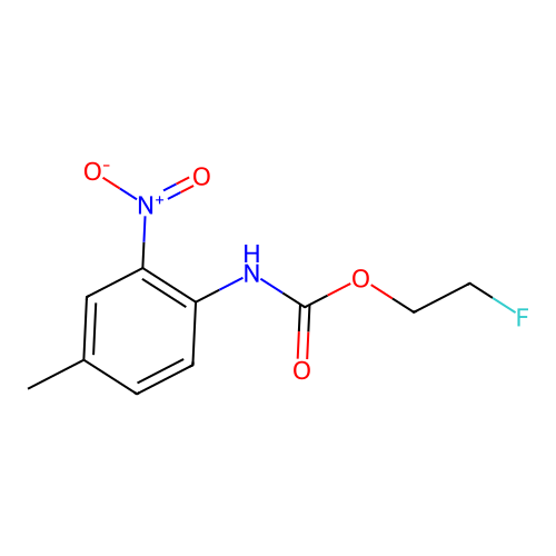 Carbamic acid, (4-methyl-2-nitrophenyl)-, 2-fluoroethyl ester structure