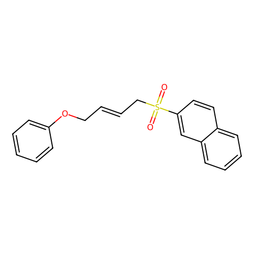 2-[(E)-4-phenoxybut-2-enyl]sulfonylnaphthalene structure