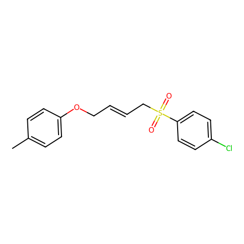1-[(E)-4-(4-chlorophenyl)sulfonylbut-2-enoxy]-4-methylbenzene structure