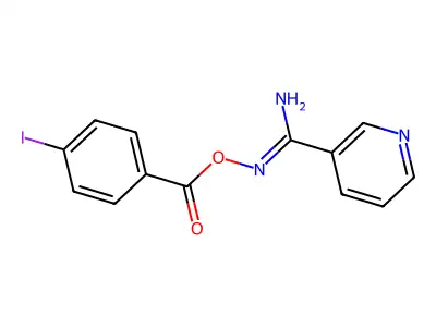 N'-{[(4-iodophenyl)carbonyl]oxy}pyridine-3-carboximidamide structure