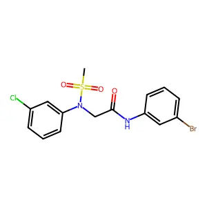 N-(3-bromophenyl)-2-(3-chloro-N-methylsulfonylanilino)acetamide structure
