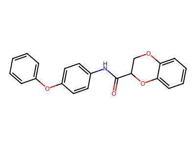 N-(4-phenoxyphenyl)-2,3-dihydro-1,4-benzodioxine-2-carboxamide structure