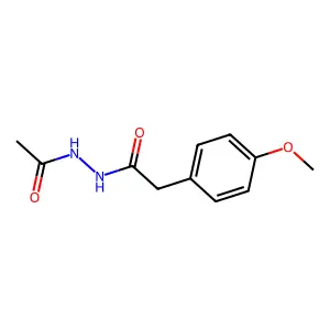 N'-acetyl-2-(4-methoxyphenyl)acetohydrazide structure