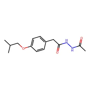N'-acetyl-2-[4-(2-methylpropoxy)phenyl]acetohydrazide structure
