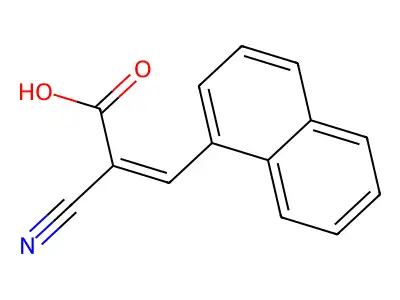 2-Propenoic acid, 2-cyano-3-(1-naphthalenyl)- structure