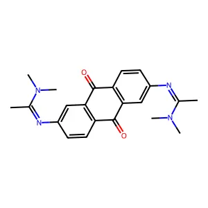 N'-[6-[1-(dimethylamino)ethylideneamino]-9,10-dioxoanthracen-2-yl]-N,N-dimethylethanimidamide structure