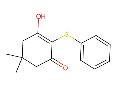 3-Hydroxy-5,5-dimethyl-2-(phenylthio)cyclohex-2-en-1-one structure