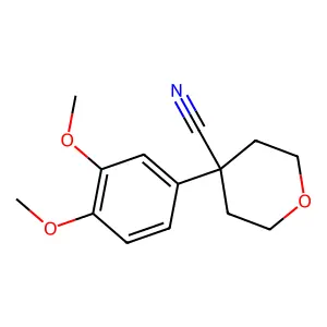 4-(3,4-dimethoxyphenyl)tetrahydro-2H-pyran-4-carbonitrile structure