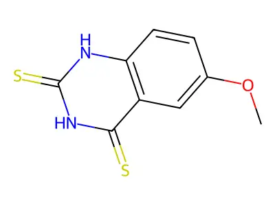 6-methoxy-1H-quinazoline-2,4-dithione structure