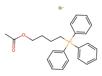 [4-(Acetyloxy)butyl](triphenyl)phosphonium bromide structure